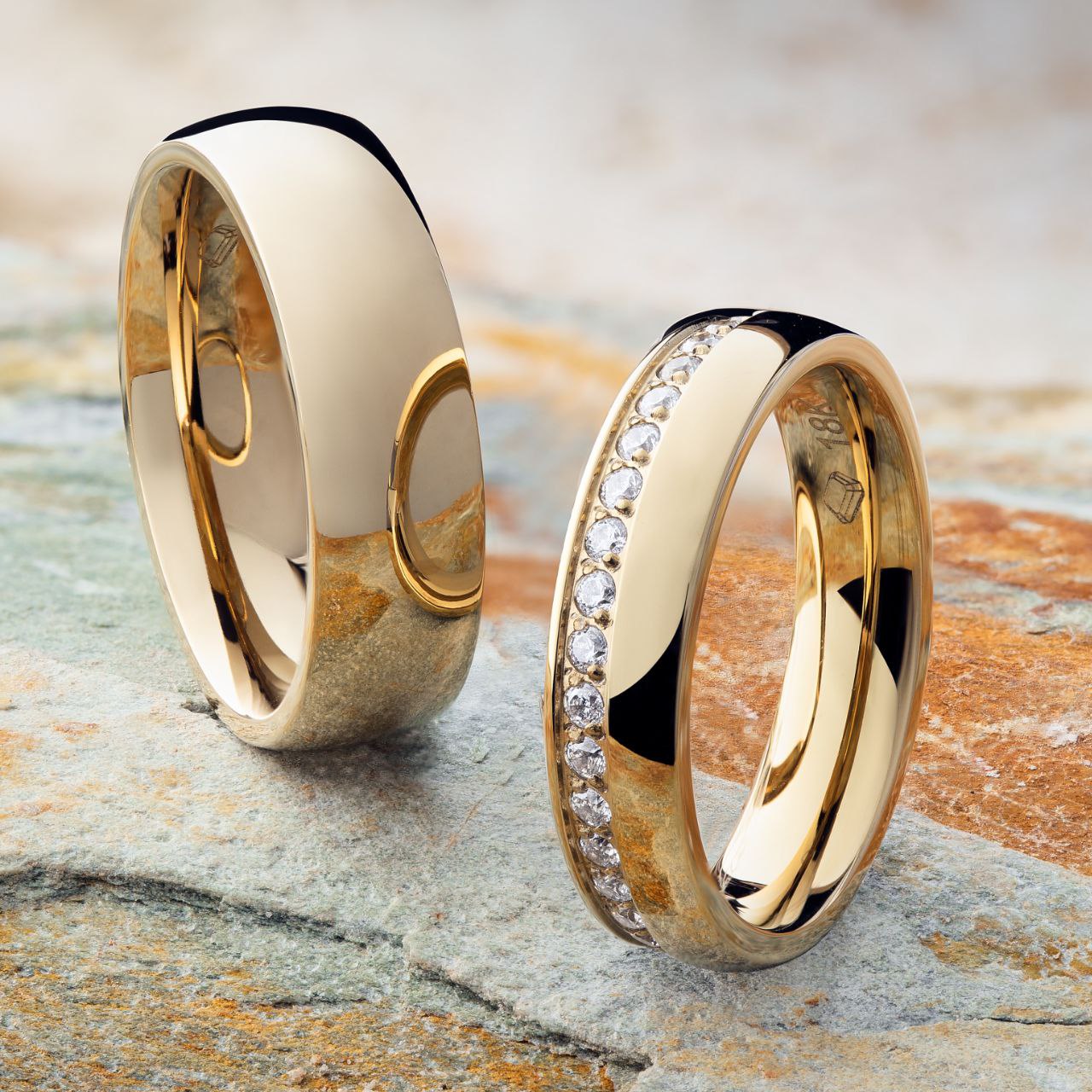 Berlin Wedding Rings in 18K Gold Plated