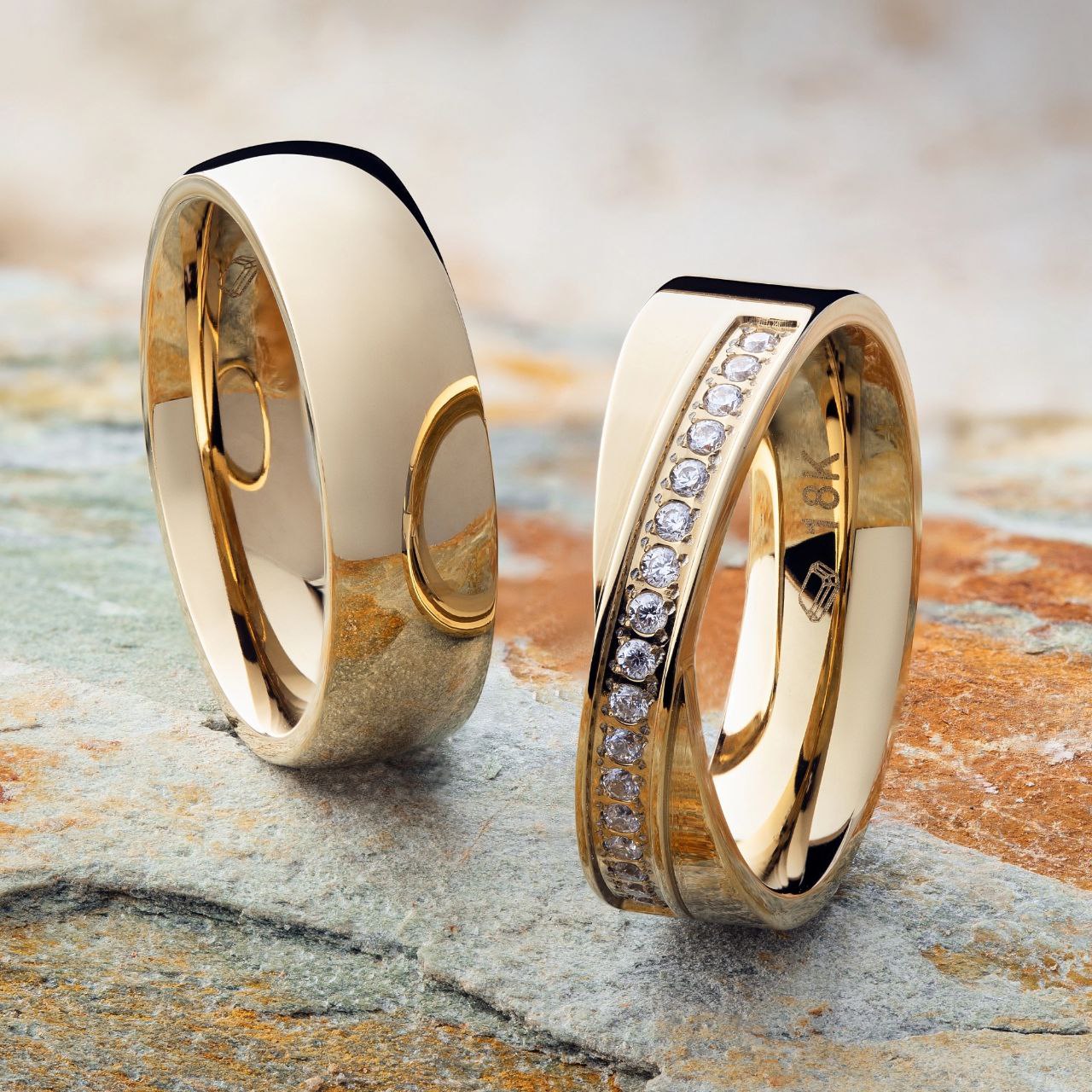 Argollas Anillos Matrimonio Londres en Oro laminado18K