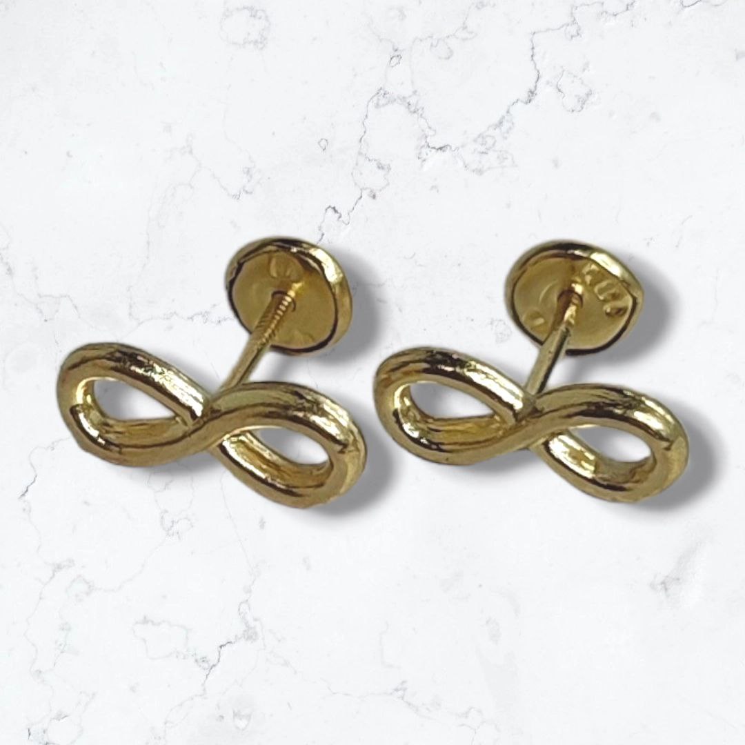 Aretes topos Antialérgicos oro laminado 18k