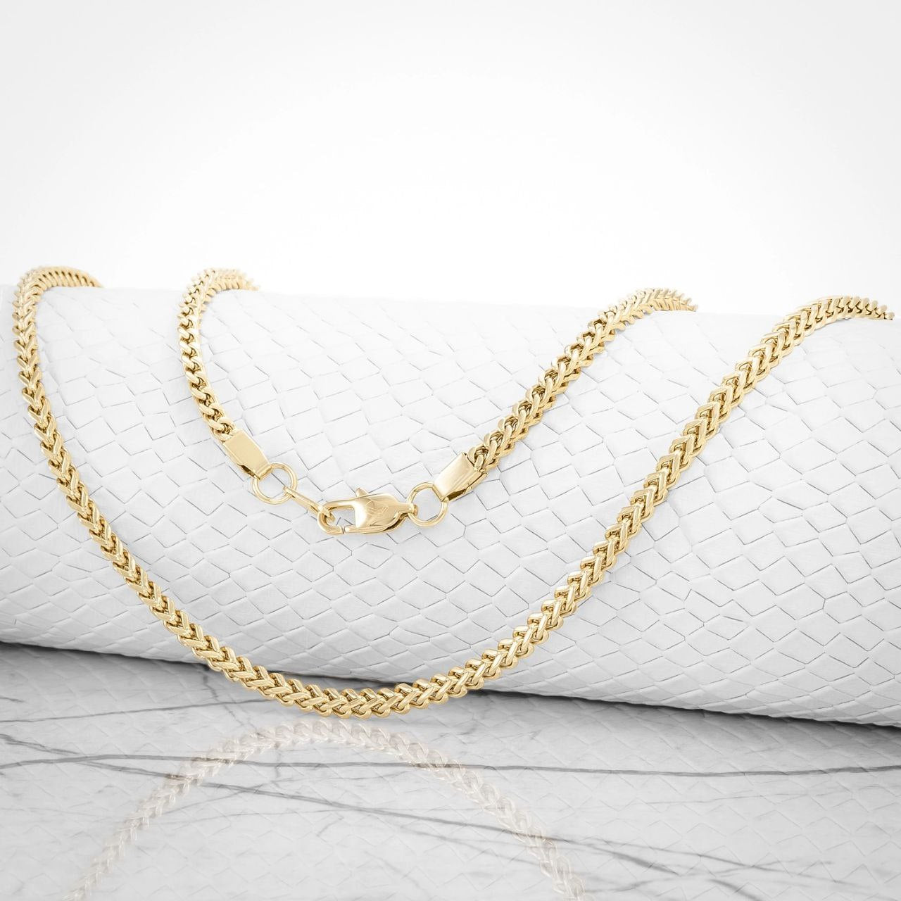 Women's or Girls' Chain in 18k Gold Plated Franco 45 CM and 2 MM