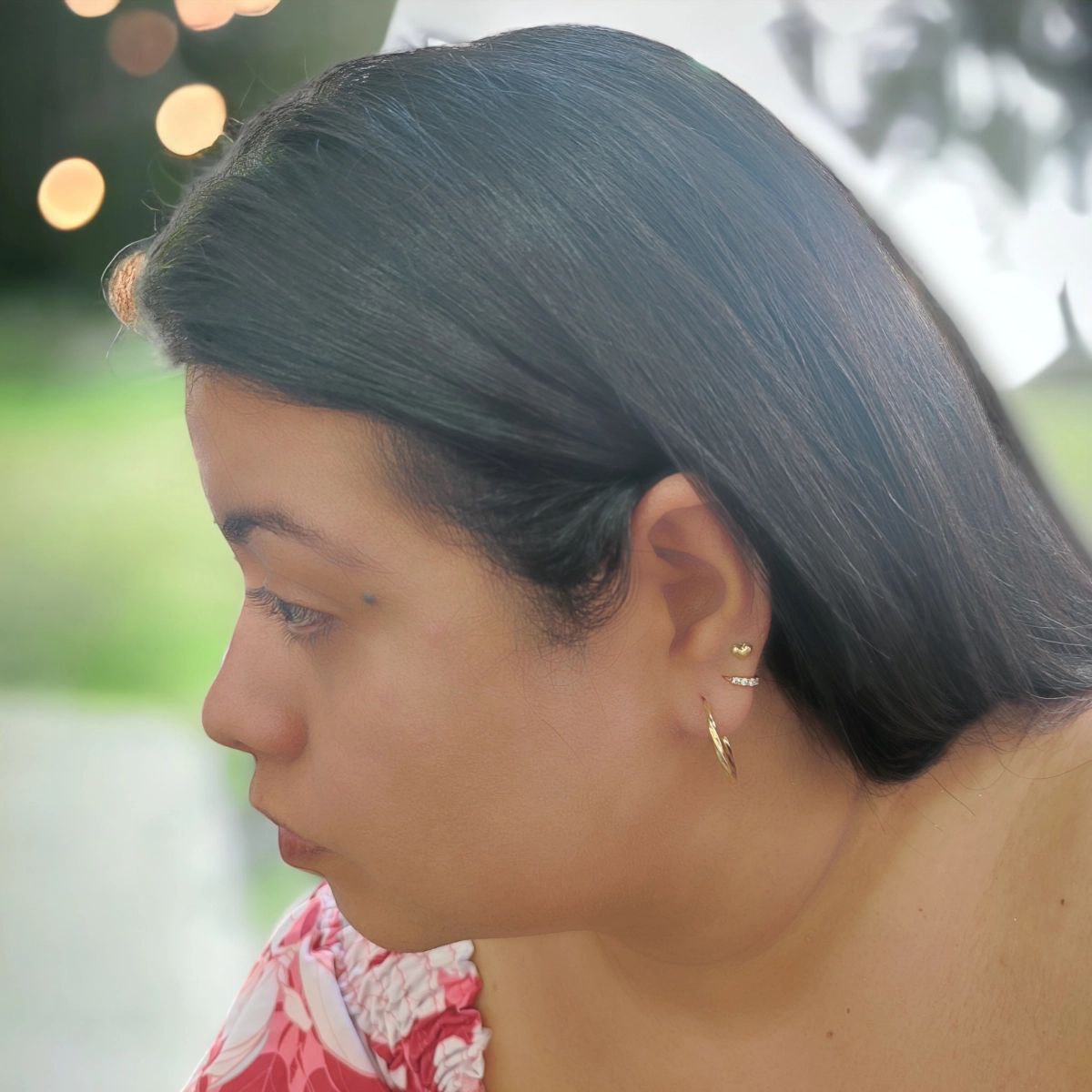 Candongas Medianas Mujer Oro18k LAMINADO Aros Melcocha