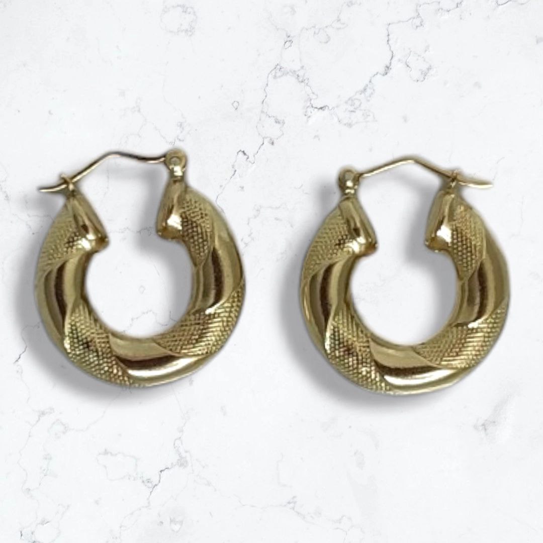 Candongas Oro Laminado 18k Gruesas Diseño