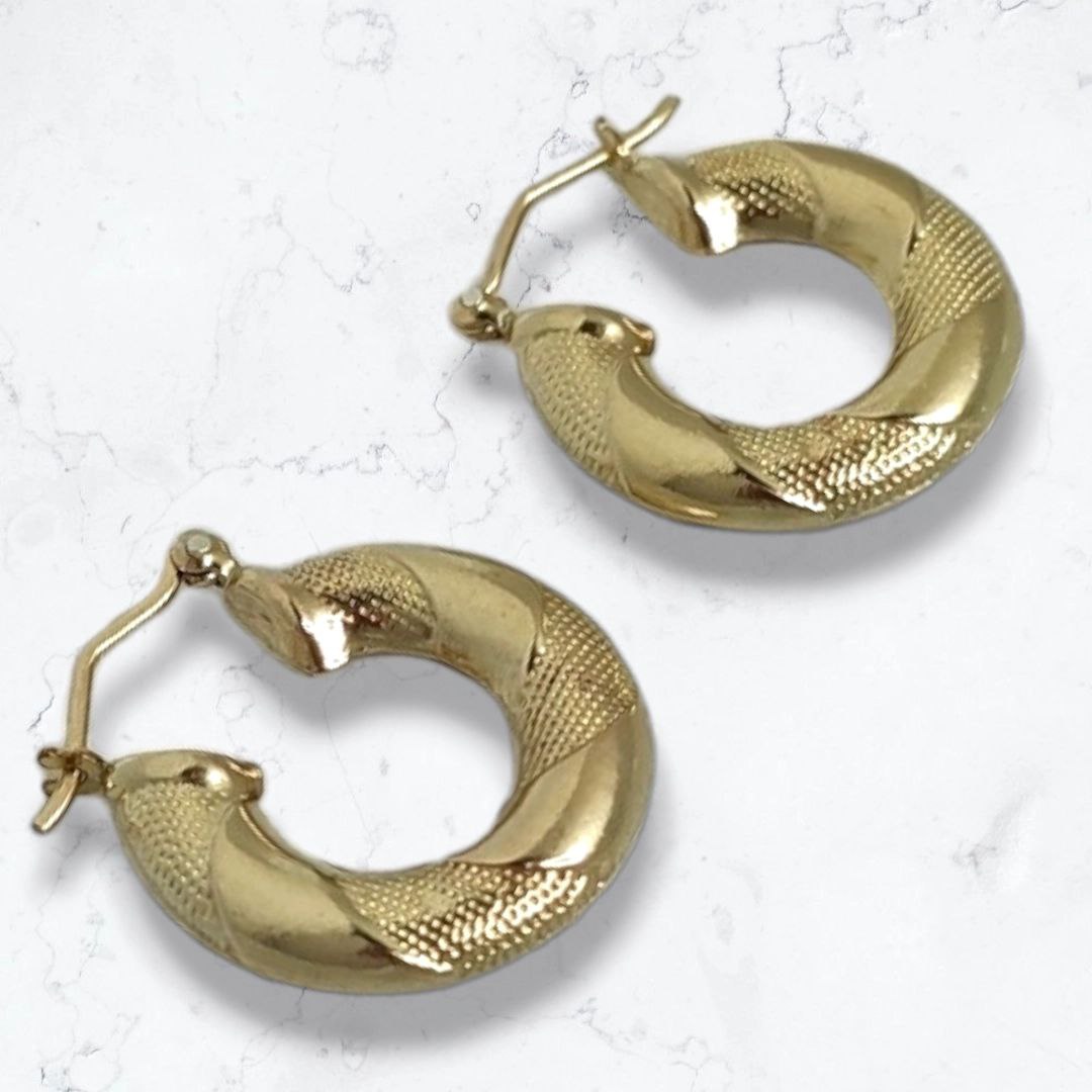 Candongas Oro Laminado 18k Gruesas Diseño elegante