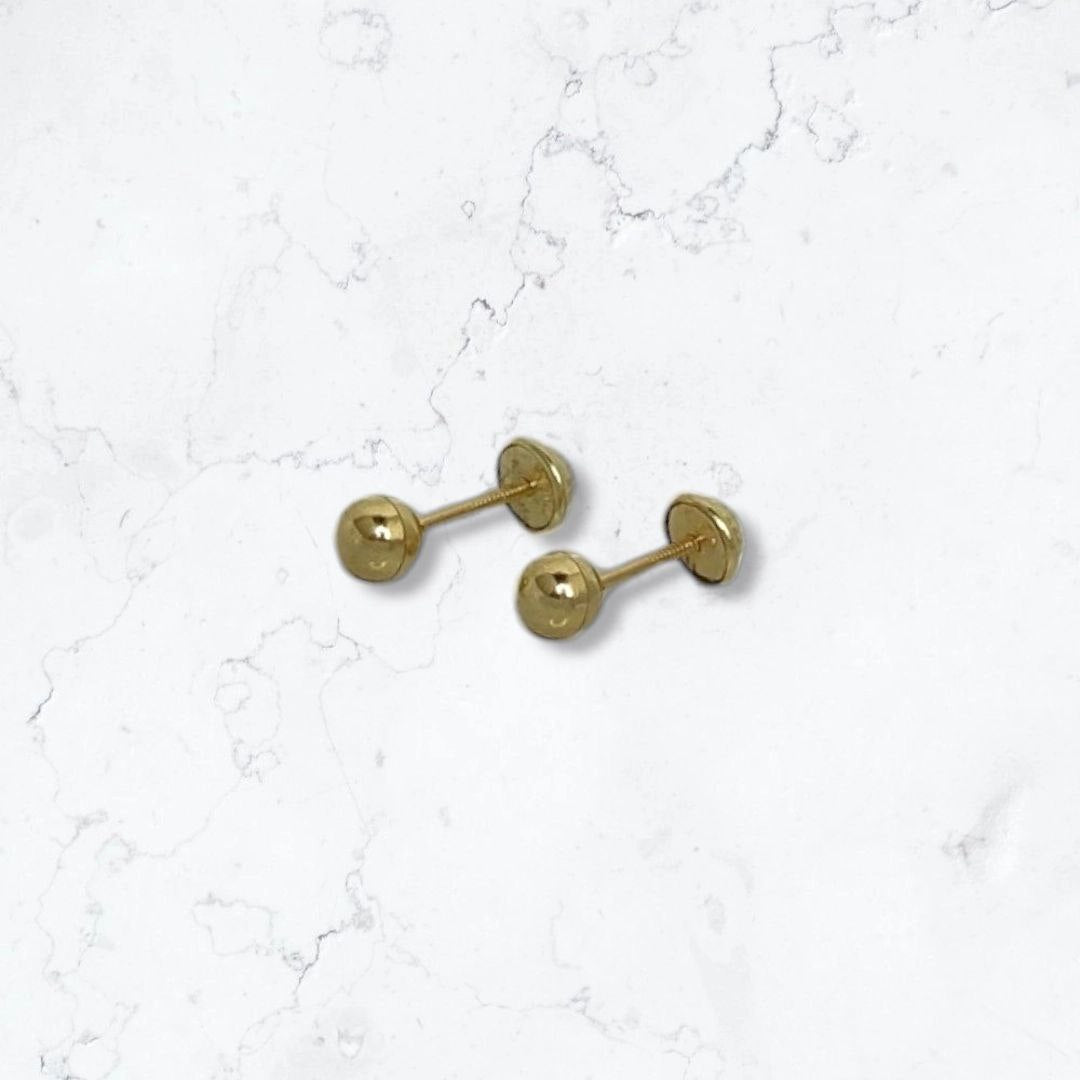 topitos Bebe Oro Laminado 18k Balin 4mm