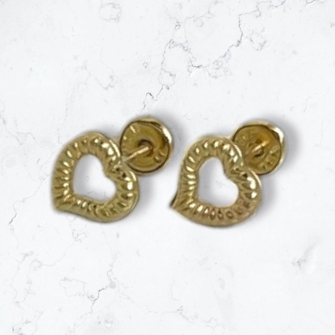 18k Gold Plated Anti-Allergy Heart Earrings