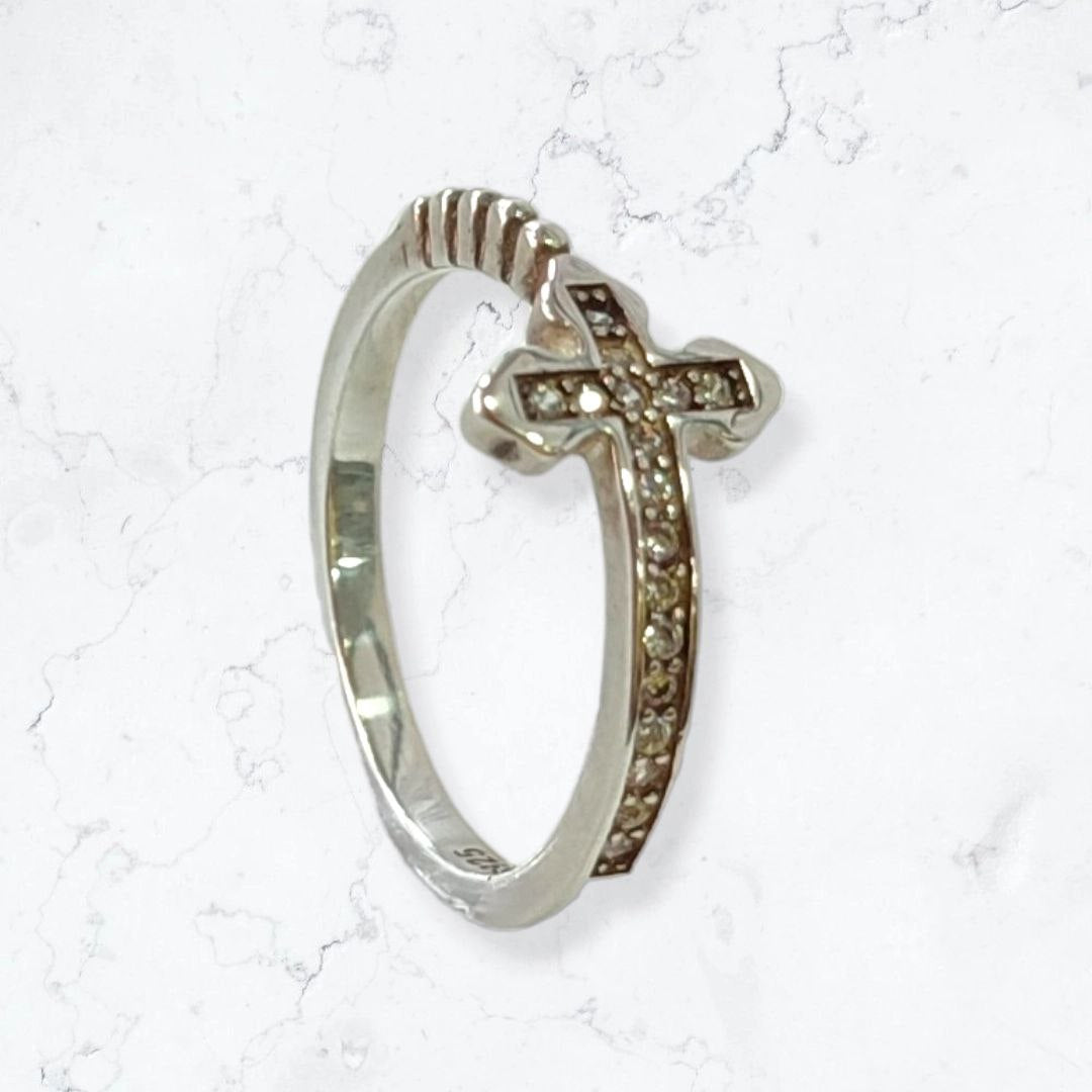 Anillo Cruz Plata925 Mujer