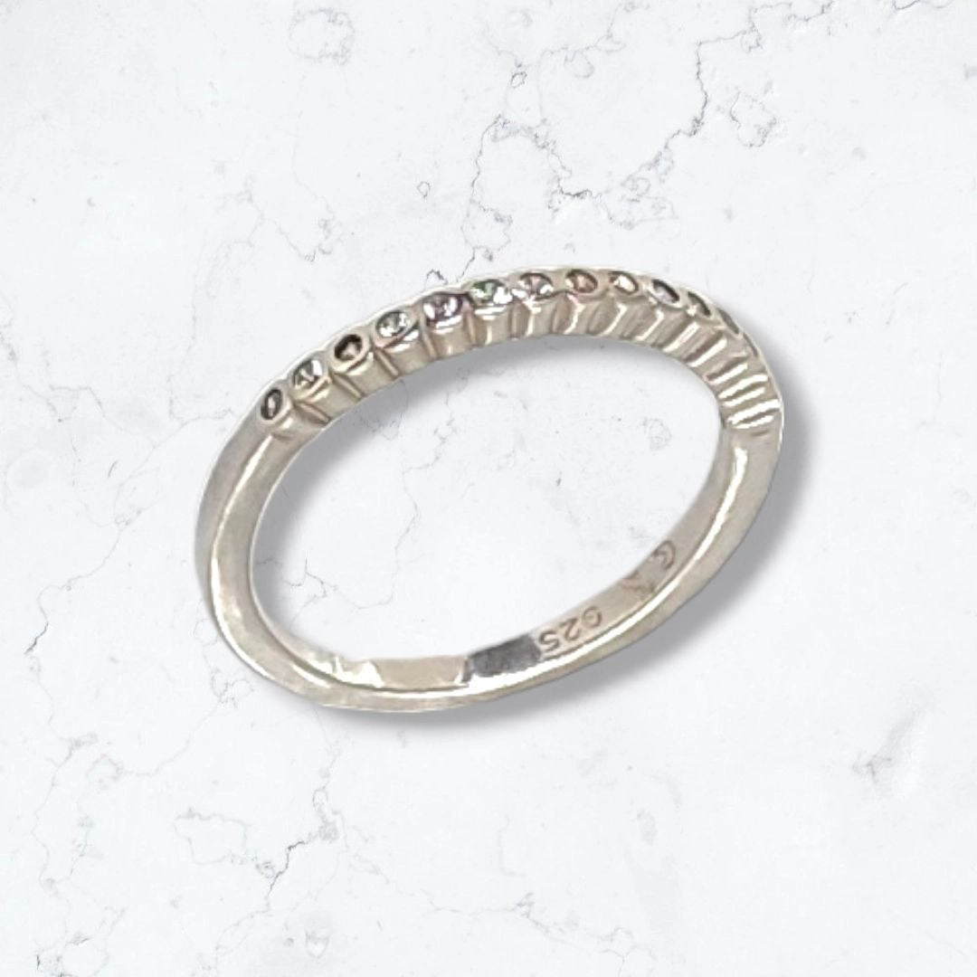 Anillo Mujer Plata925 Mujer Delicado Circones Cristal