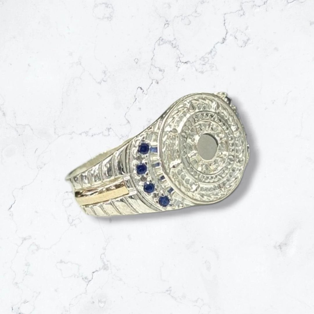 Anillo Oro Plata Hombre