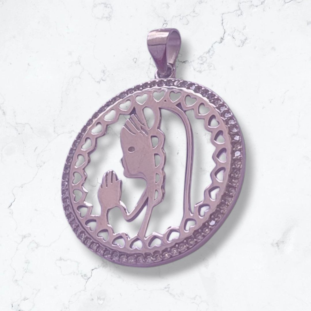 Dije Virgen Grande en Plata925 Italiana