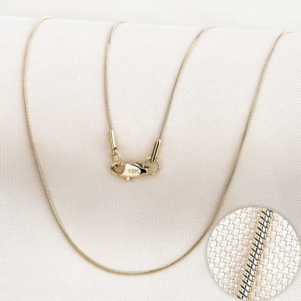 18K Gold Plated Woven Cord Chain 45cm for Women