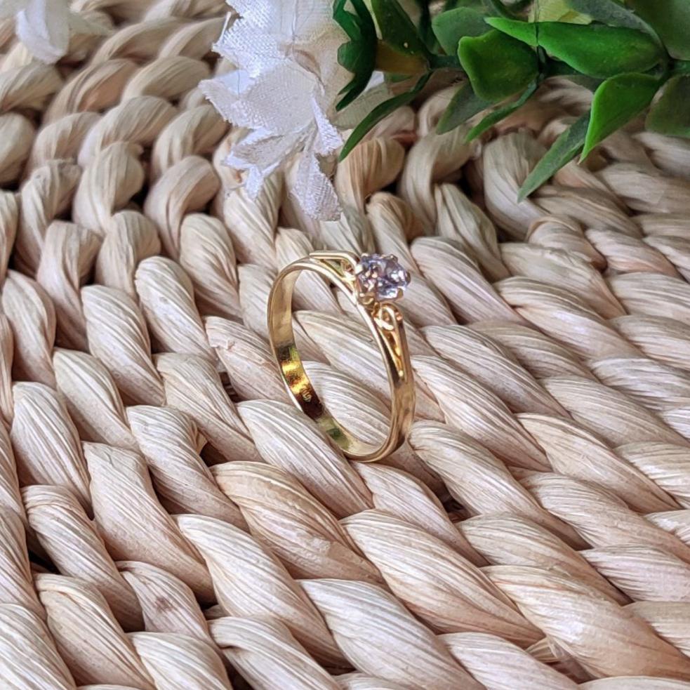 Anillo Oro Laminado 18K Compromiso | Estilo Elegante y Refinado
