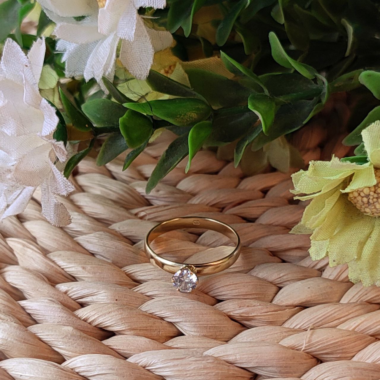 Anillo para Mujer Elegante Oro Laminado 18K compromiso promesa