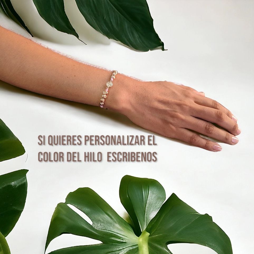 Pulsera San Benito Oro Laminado 18K Mujer