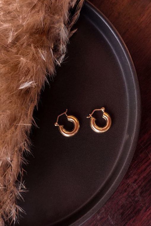 18k Gold Plated Hoops