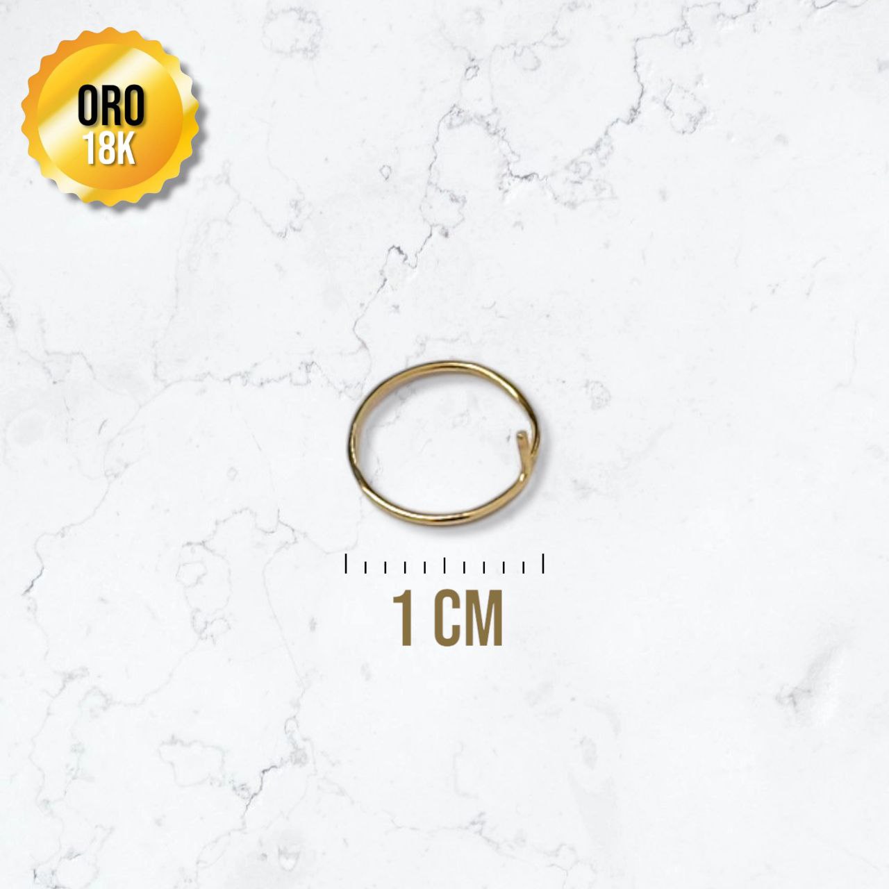 Piercing ORO18K Nariz Aro Unisex