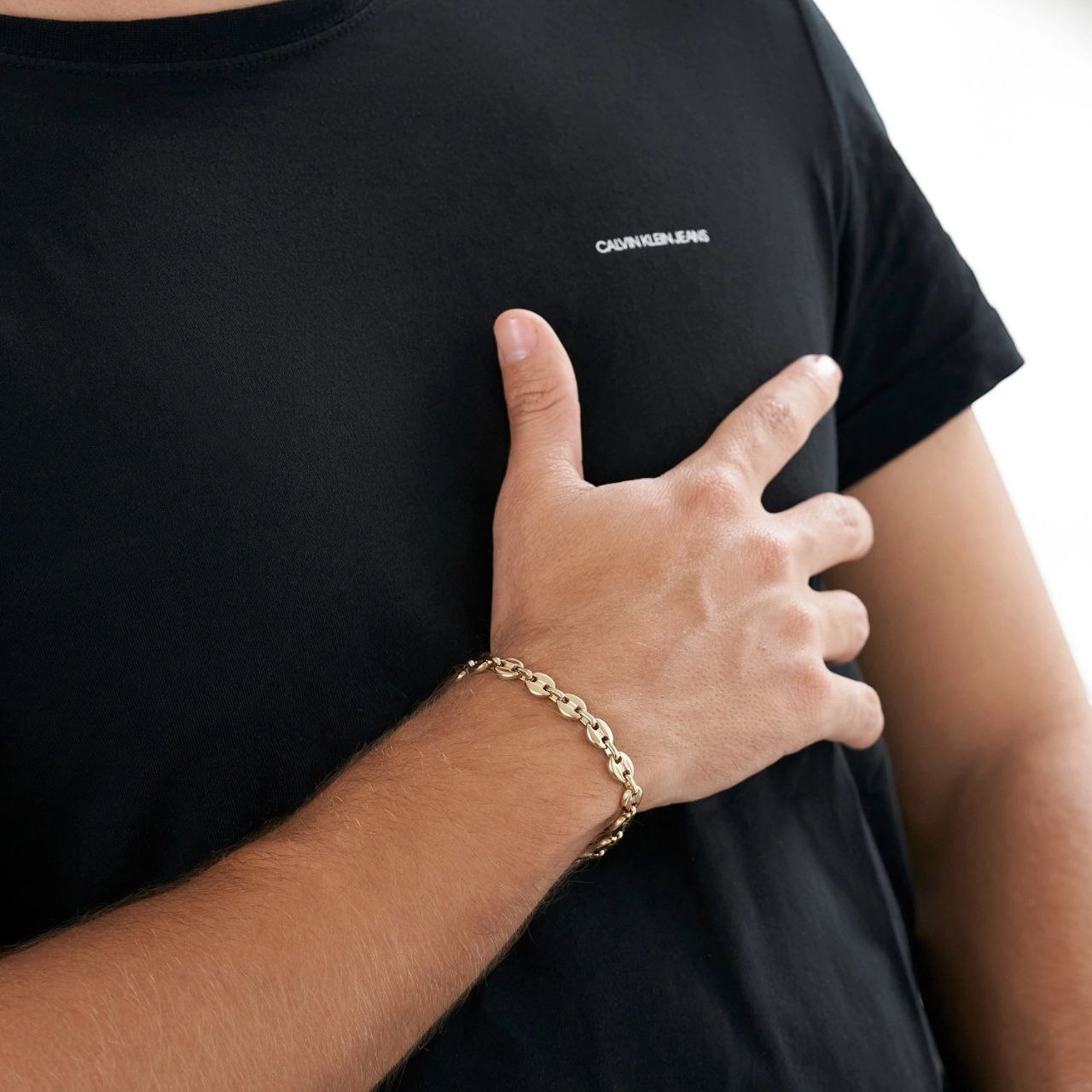 GC Fabric Manilla Bracelet 18K licking gold