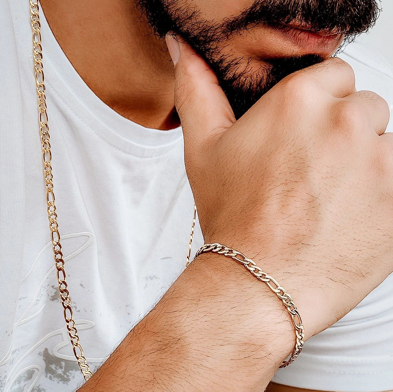 Figaro Manilla Bracelet 18K lapping gold
