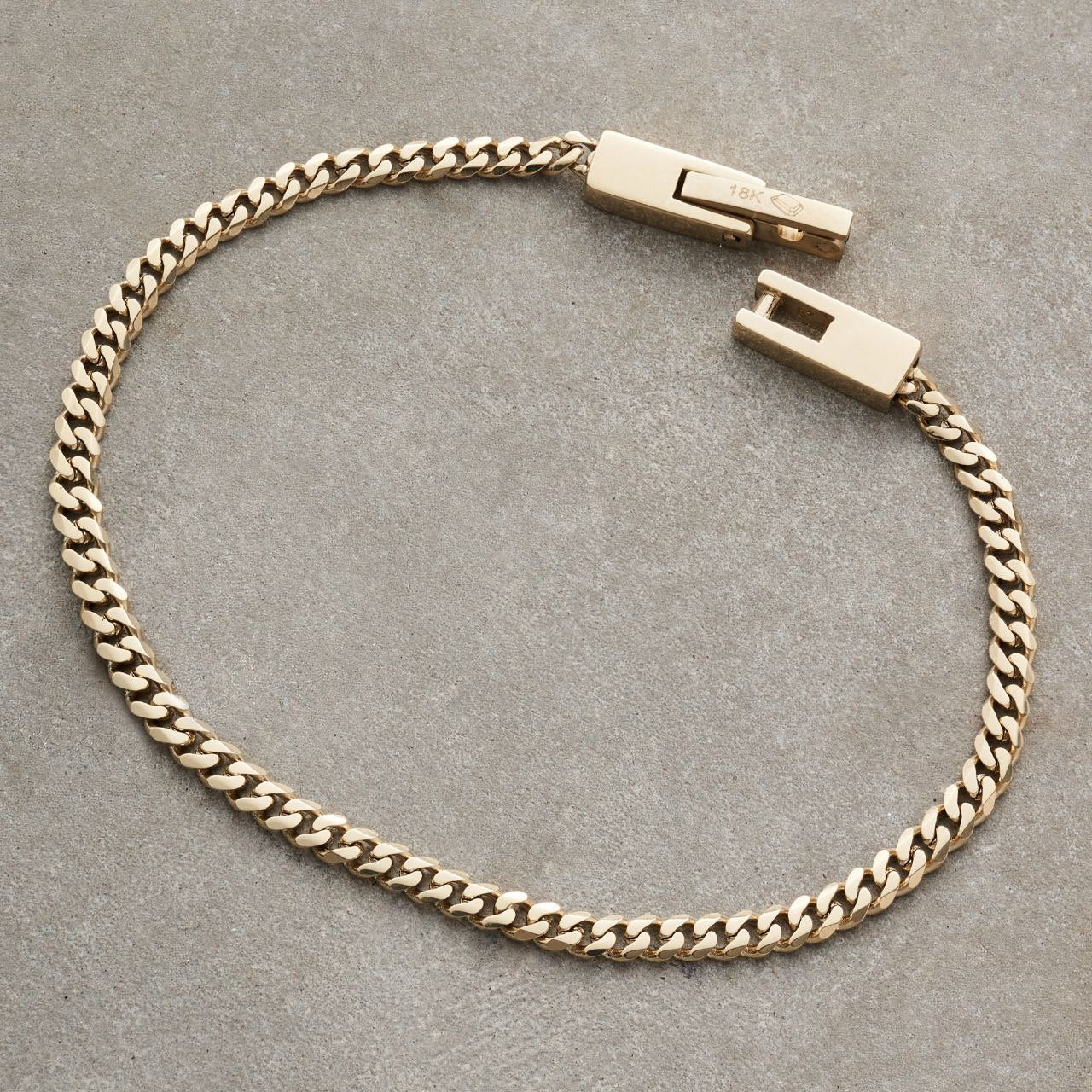 Pulsera Manilla Cubana Oro lamiando 18K