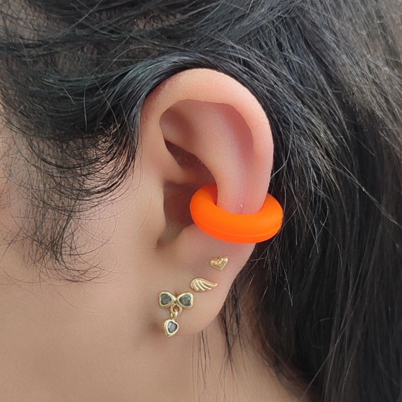 Earcuff Neopreno Naranja