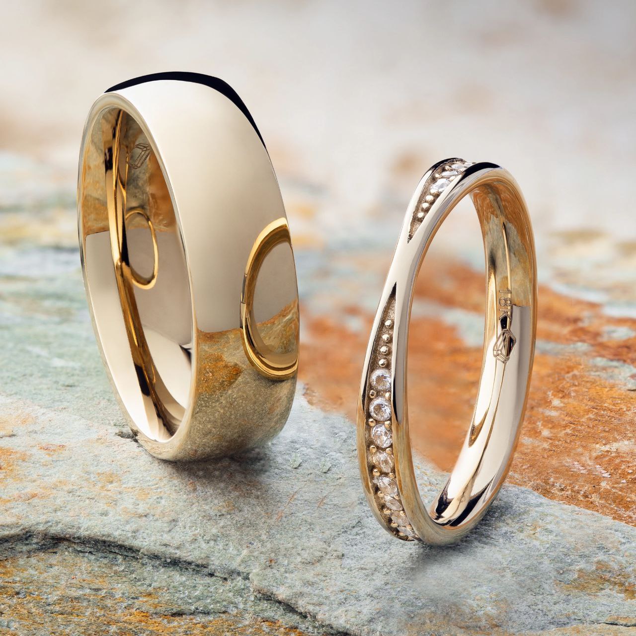 Argollas Anillos Matrimonio Nantes en Oro laminado18K