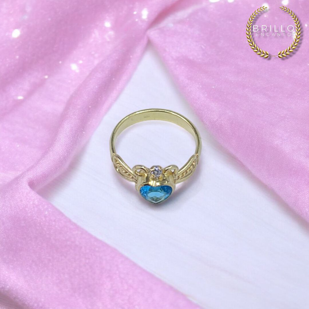 18k Gold Laminated Solitaire Heart Ring