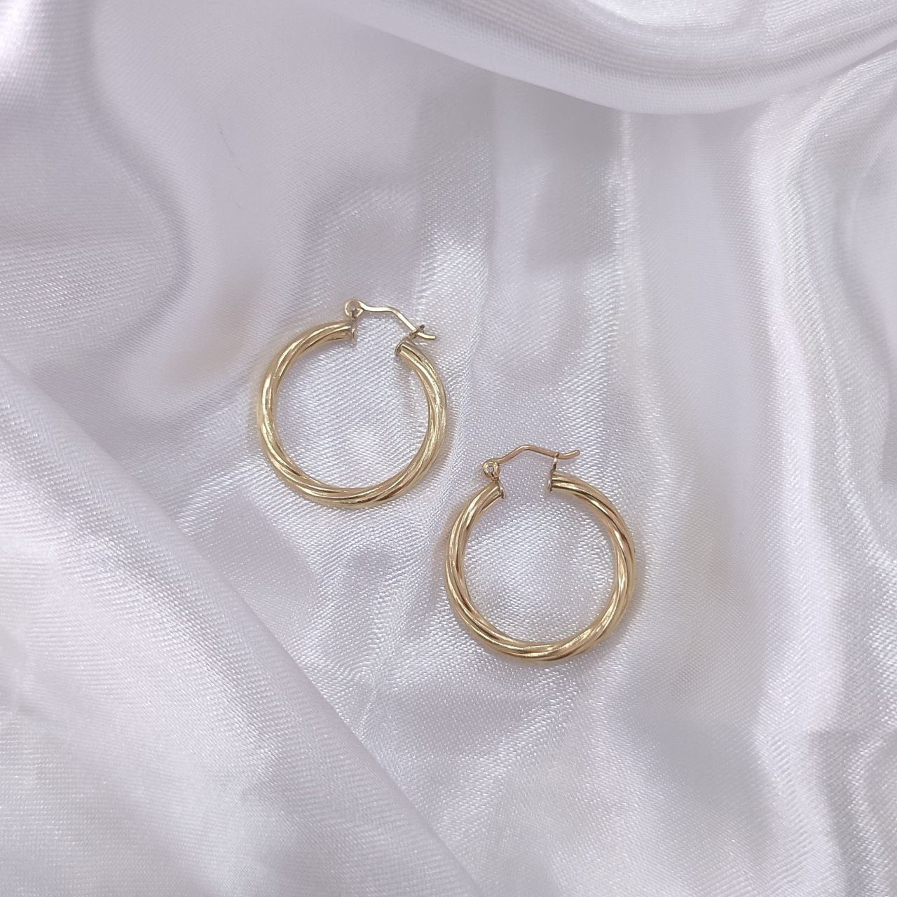 Aretes Candongas Oro Laminado 18k Melcochas