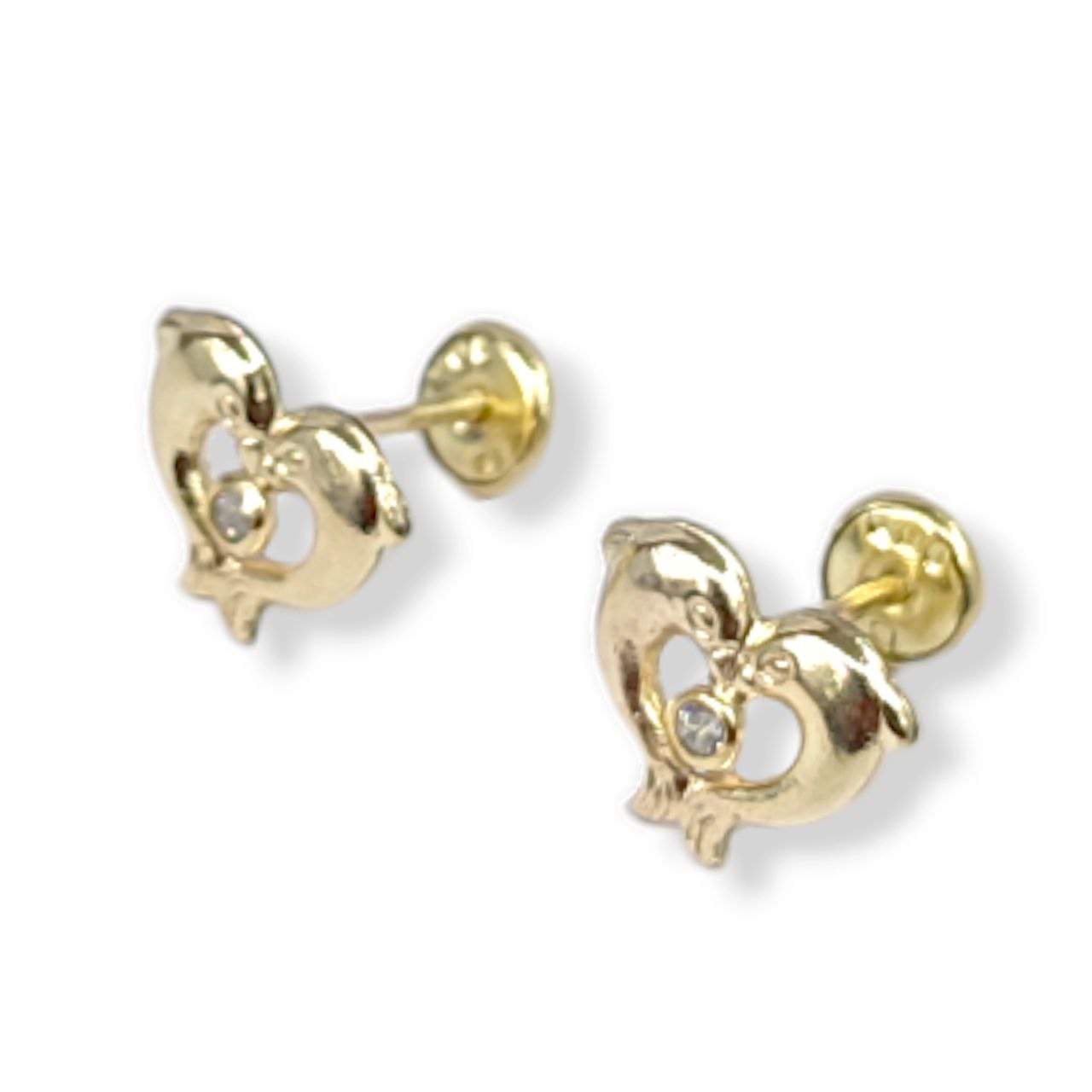 18k Gold Plated Heart Earrings Anti-Allergy
