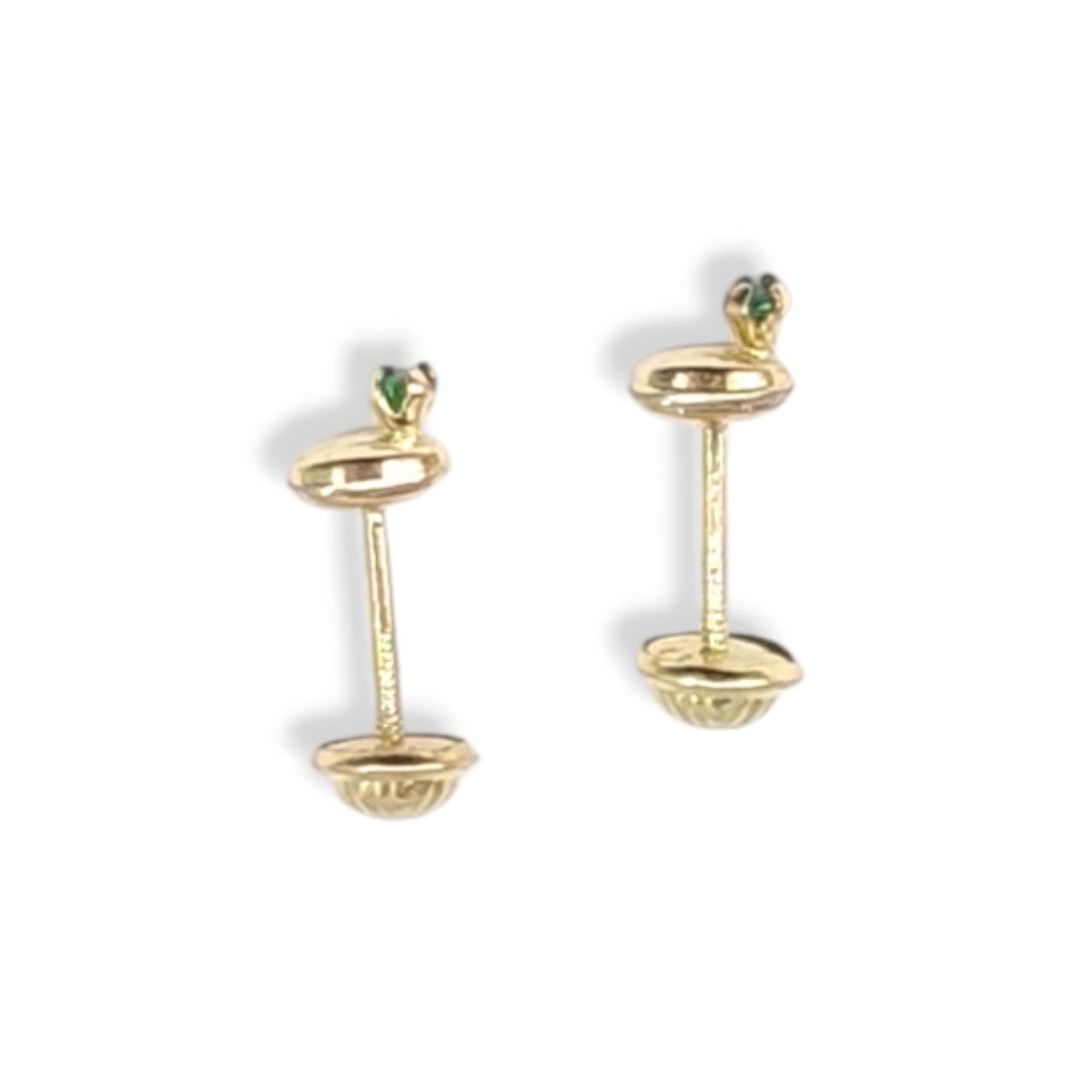 Small 18k Gold-Laminated Coffee Bean Earrings, Anti-Allergic