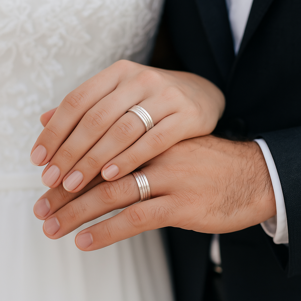 Athens Silver Wedding Rings