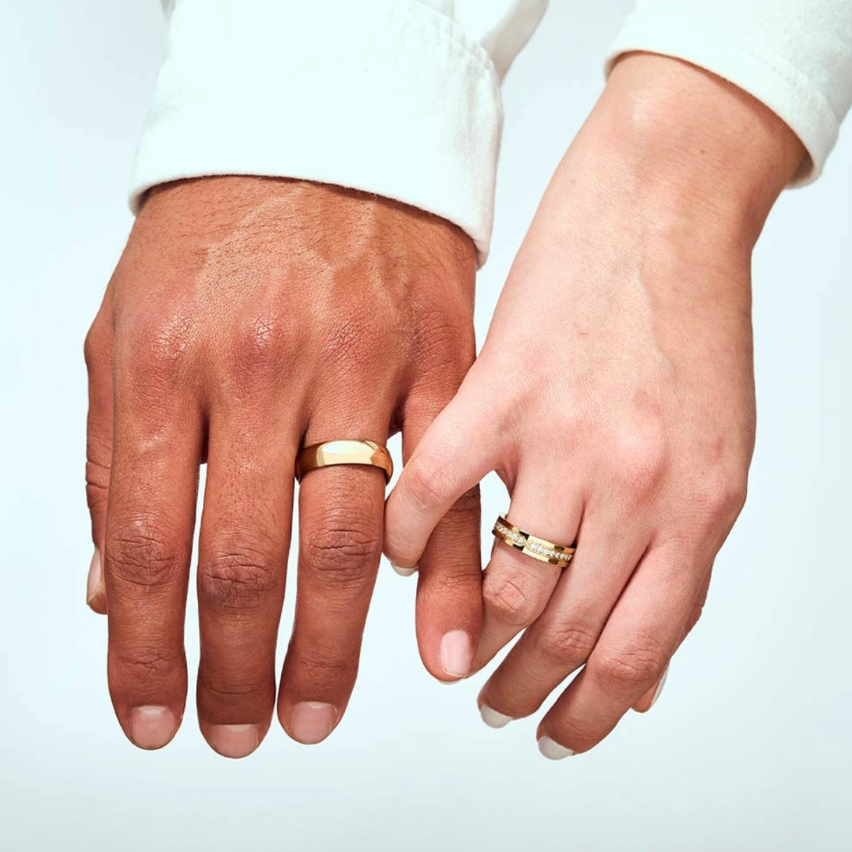 Anillos matrimoniales de pareja en oro laminado de 18 kilates con envío gratis en Colombia y villavicencio