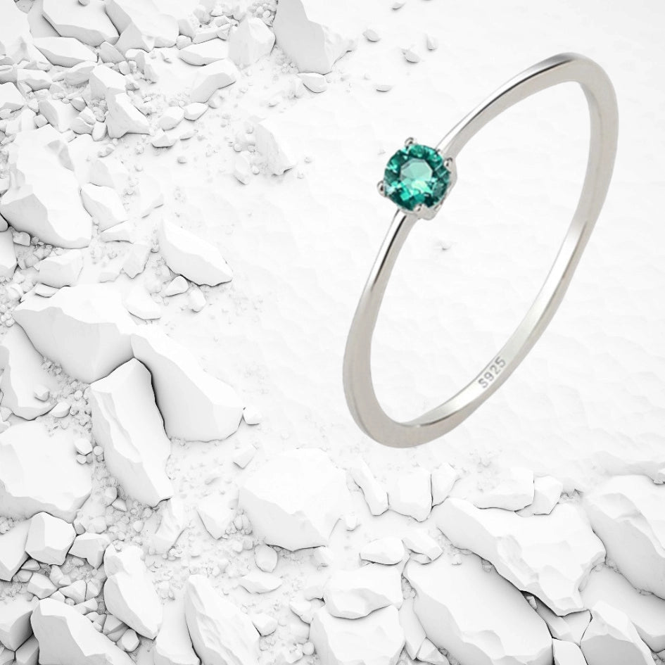 Anillo Compromiso Esmeralda Plata1000 – Brillo Encanto