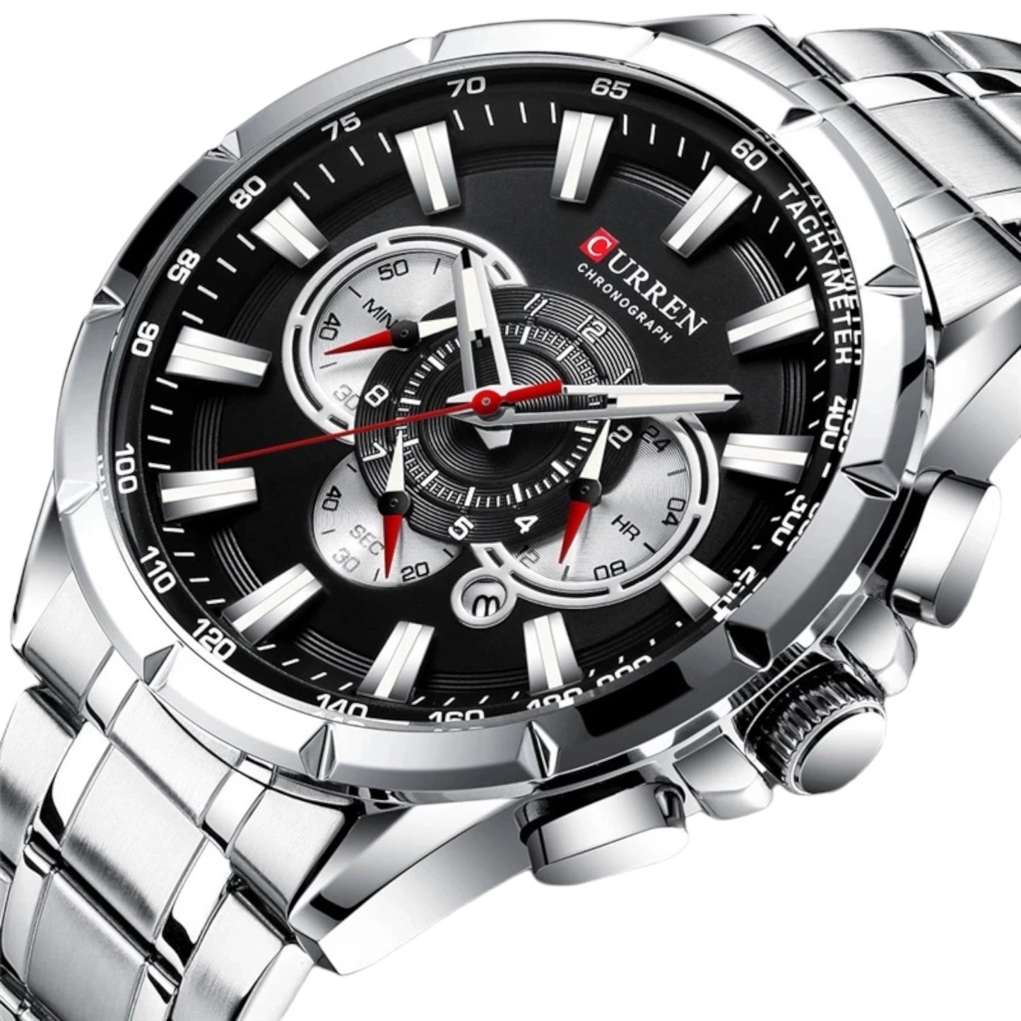 Reloj Curren 8363 Acerado Elegante Negro