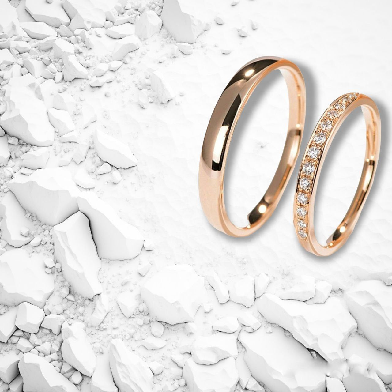 Anillos Argollas Matrimonio Lisboa Oro18K Brillo Encanto