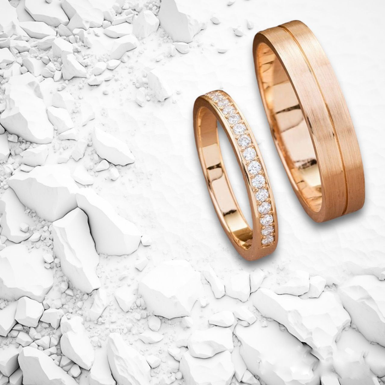 Anillos Argollas Matrimonio Marsella Oro18K Brillo Encanto