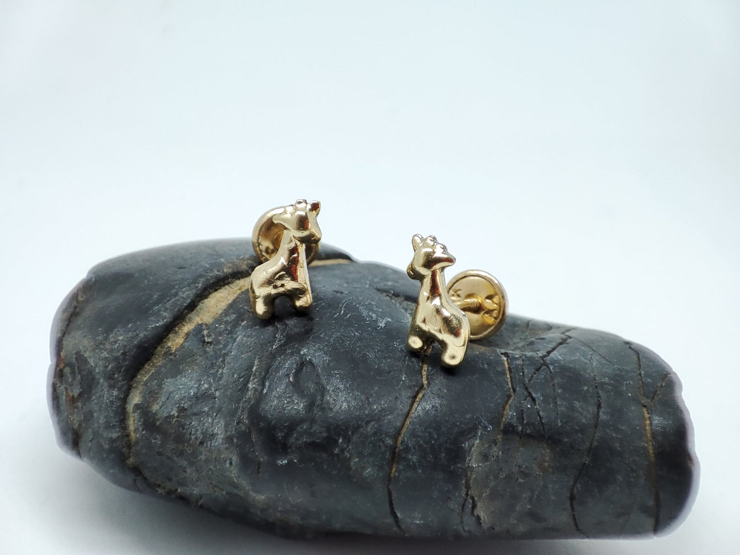 Aretes Anti alérgicos Topitos Seguridad Niña Oro Laminado 18k Animalito Brillo Encanto