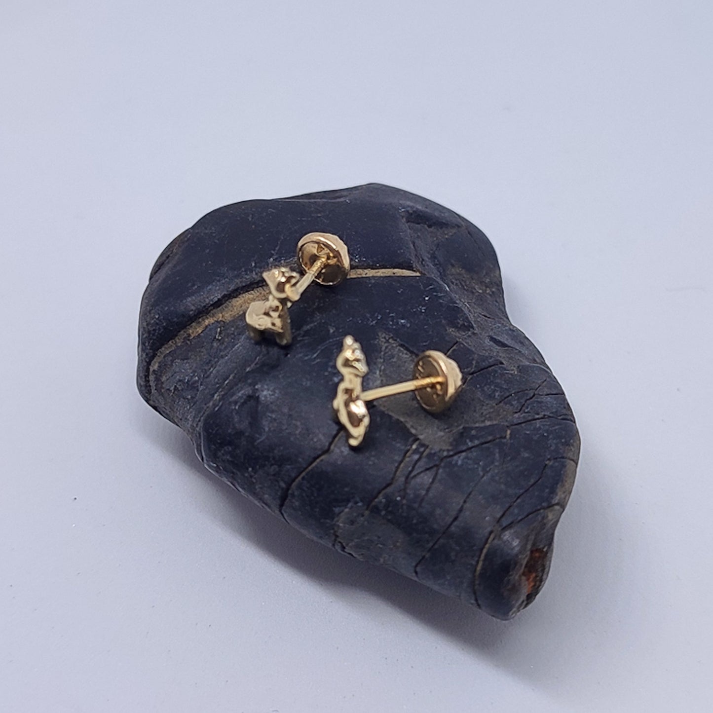 Aretes Anti alérgicos Topitos Seguridad Niña Oro Laminado 18k Animalito Brillo Encanto