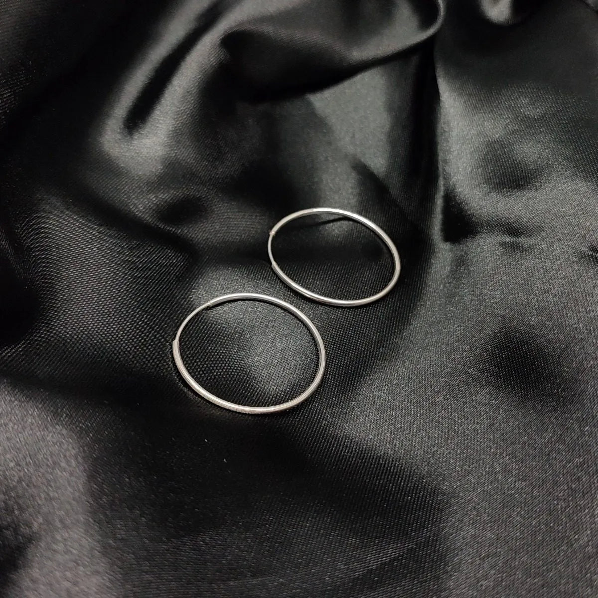 Aretes Candongas Aros Medianos Mujer En Plata 925 Italiana Brillo Encanto