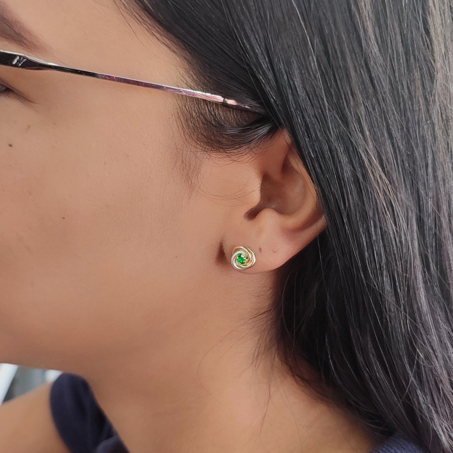 Aretes Topos Dama Mujer 3 Oros Laminado 18k Anti alergénicos Brillo Encanto