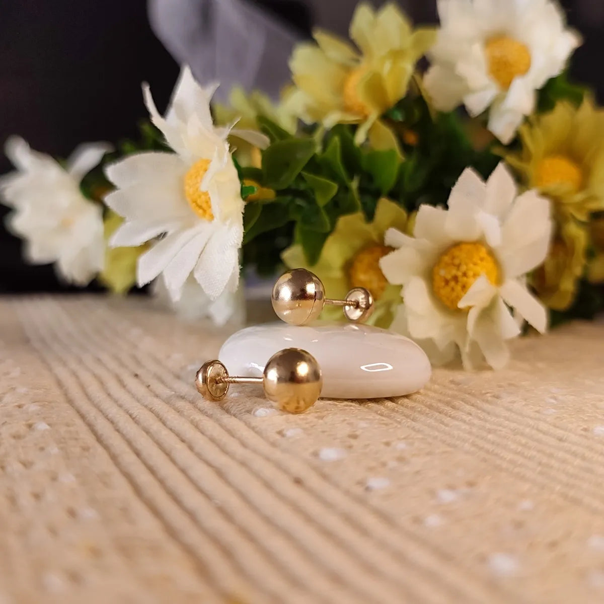 Aretes Topos Seguridad Niña O Mujer 5 MM Oro Laminado 18k Brillo Encanto