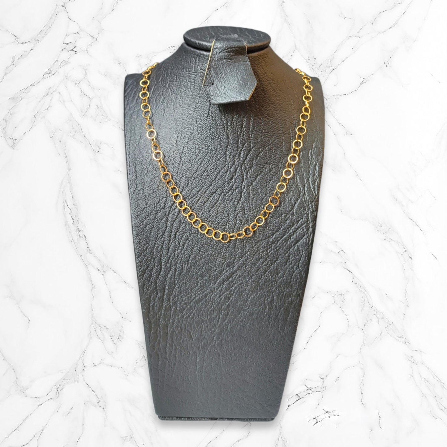 Cadena Collar Aros Corta 45 CM En Acero Inoxidable Para Mujer Brillo Encanto