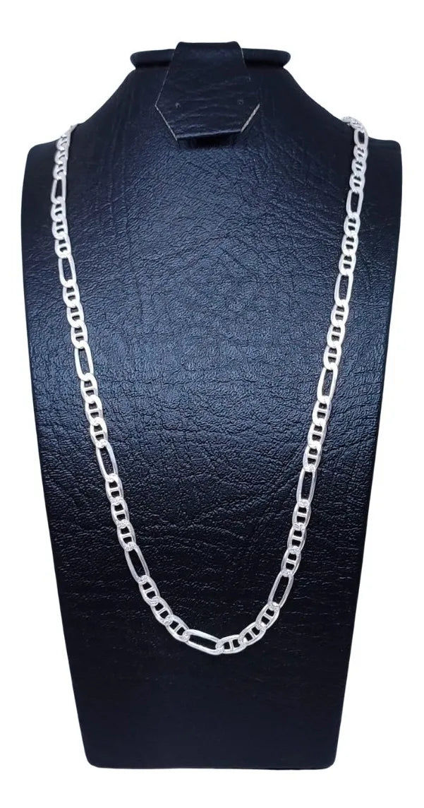Cadena Collar Hombre Caballero En Plata 925 Italiana Gruesa Brillo Encanto
