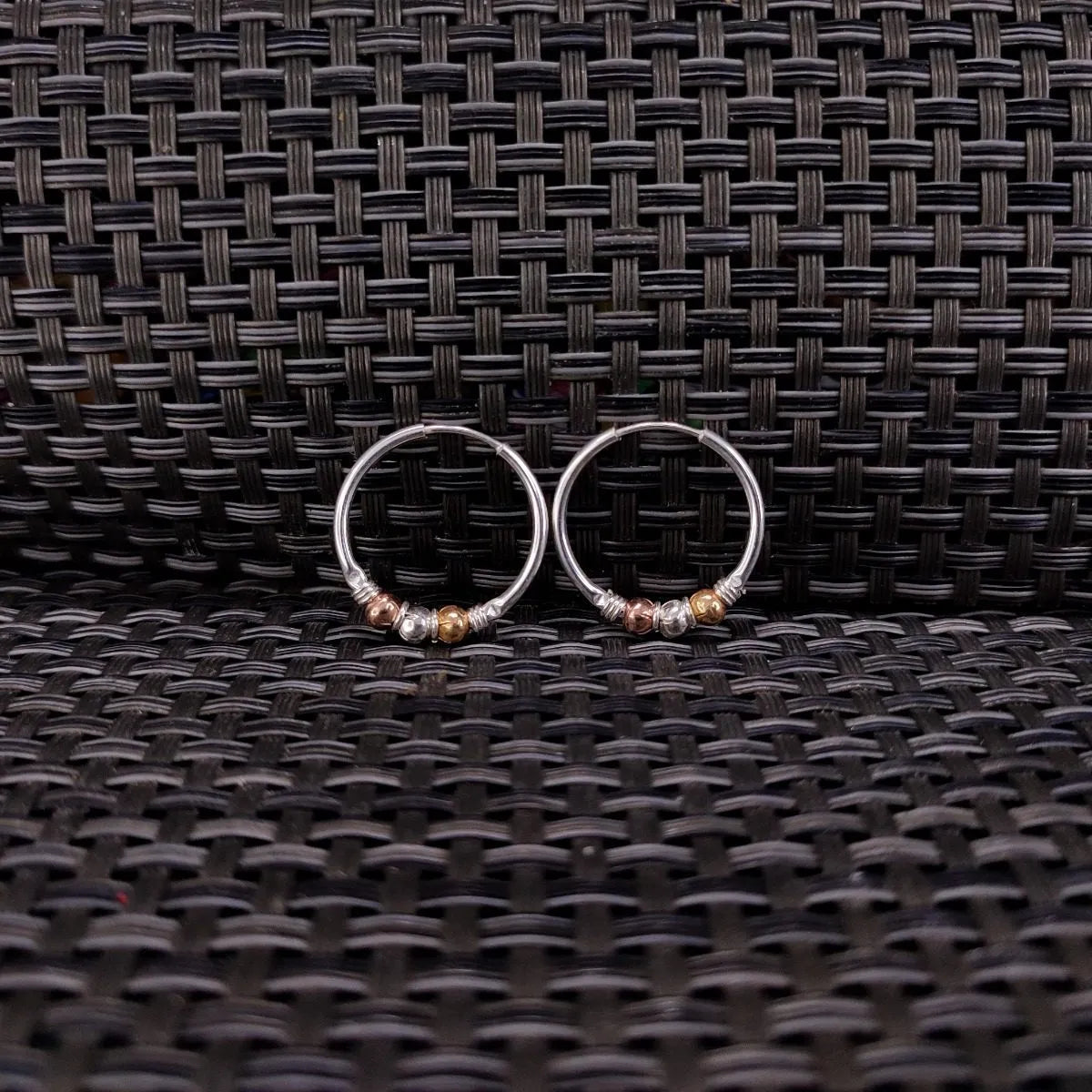 Candongas Aretes Medianos Mujer Dama Plata 925 Y Baño Oro Brillo Encanto
