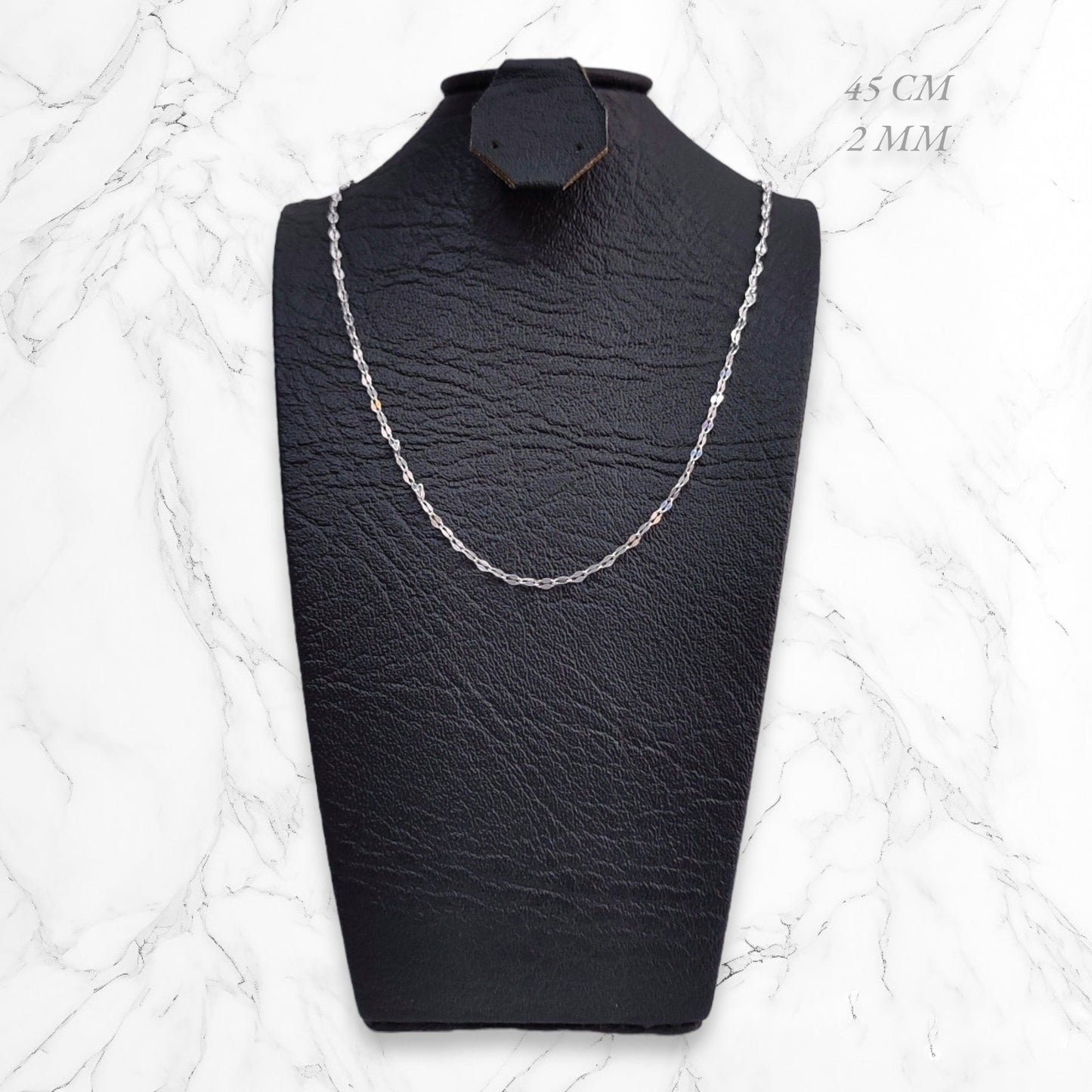 Collar Cadena Espejo Plata925 Mujer Delicada Brillo Encanto