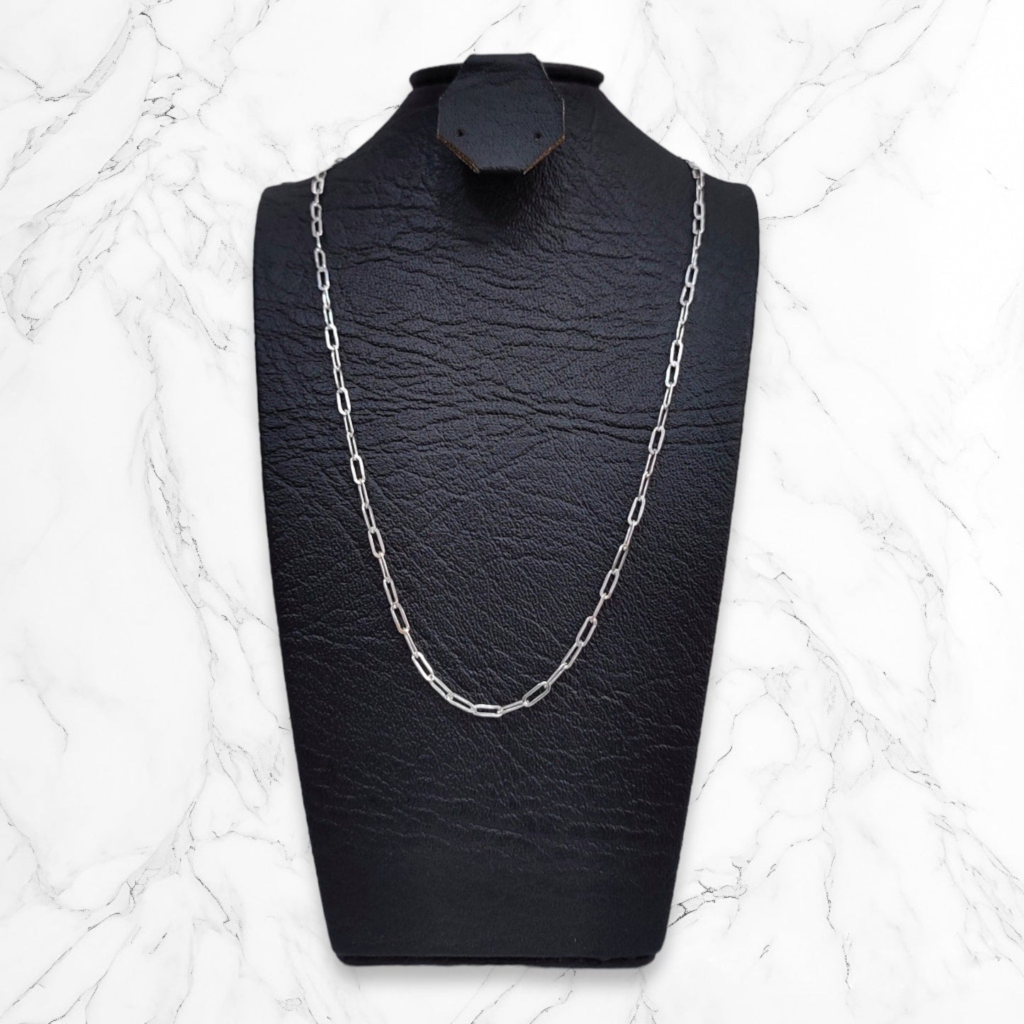 Collar Cadena Plata925 Mujer Edición especial Eslabones Grandes Brillo Encanto