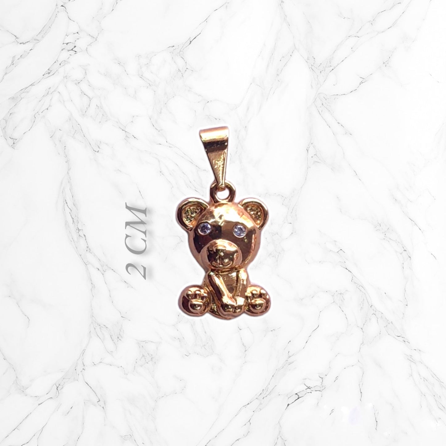 Dije Colgante Oso Pequeño Mujer Oro Laminado 18k Brillo Encanto