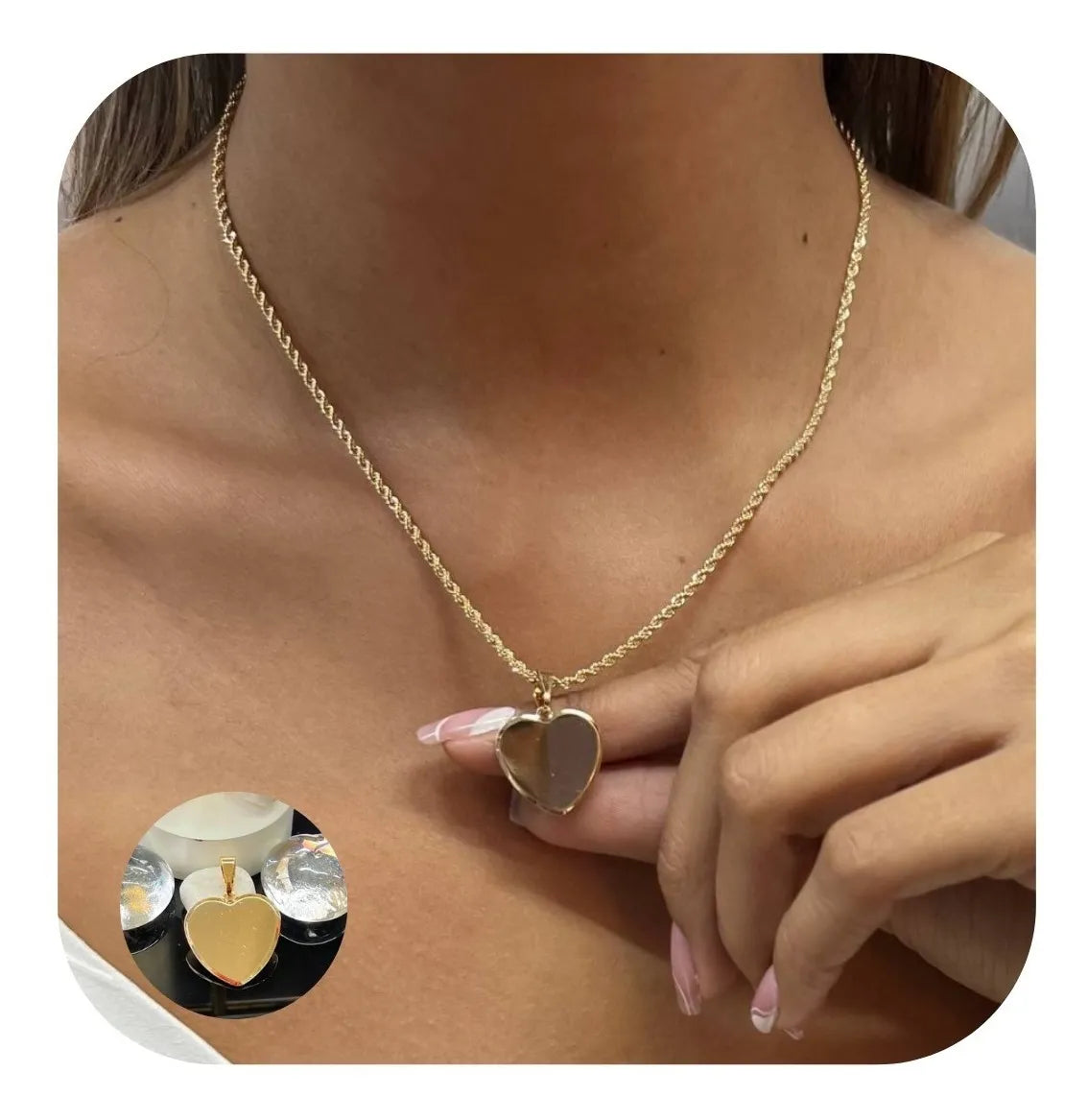 Dije Corazon Grande Mujer Dama Oro Laminado 18k Brillo Encanto