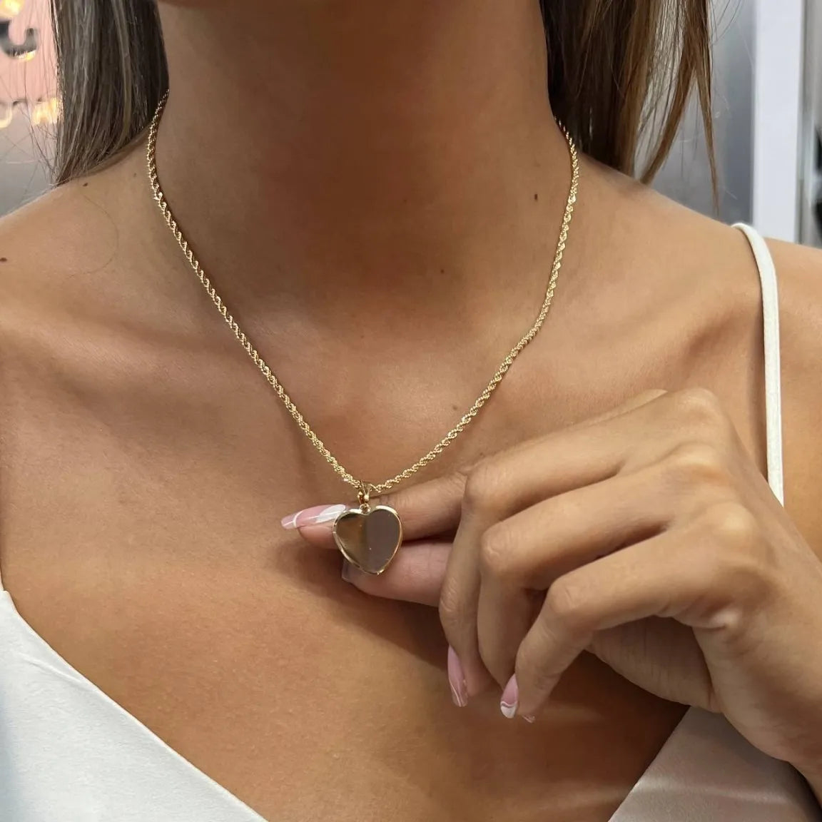 Dije Corazon Grande Mujer Dama Oro Laminado 18k Brillo Encanto