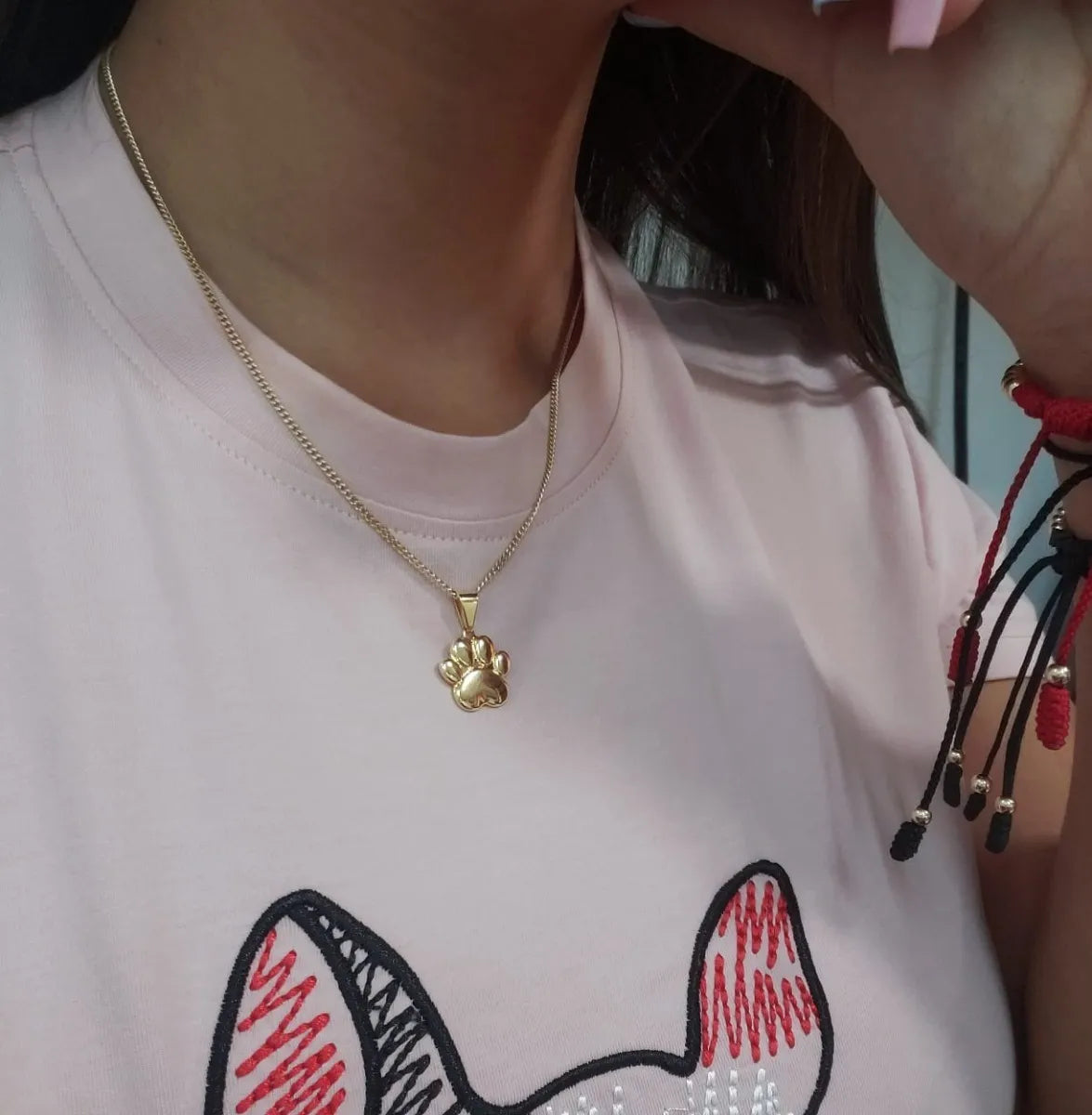 Dije Oro Laminado 18k Mujer O Niña Perro Huella Brillo Encanto