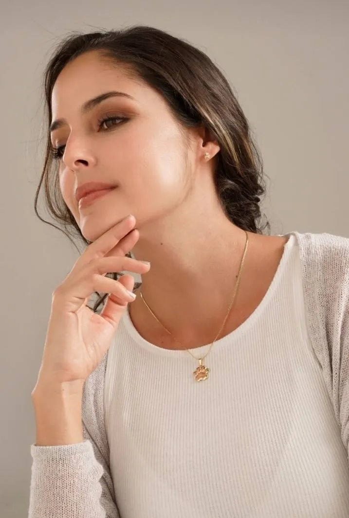 Dije Oro Laminado 18k Mujer O Niña Perro Huella Brillo Encanto