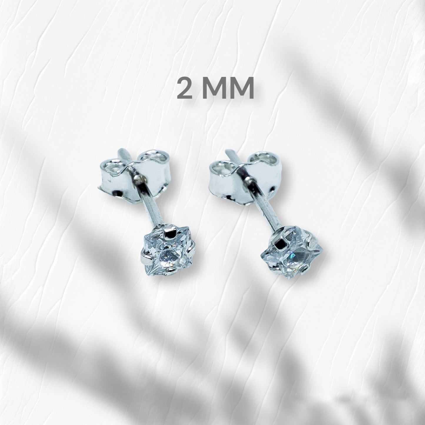 Piercing Aretes unisex pequeño 2MM Plata925 Brillo Encanto
